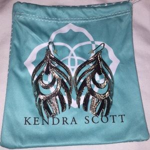 Kendra Scott Karina Silver Feather Earrings
